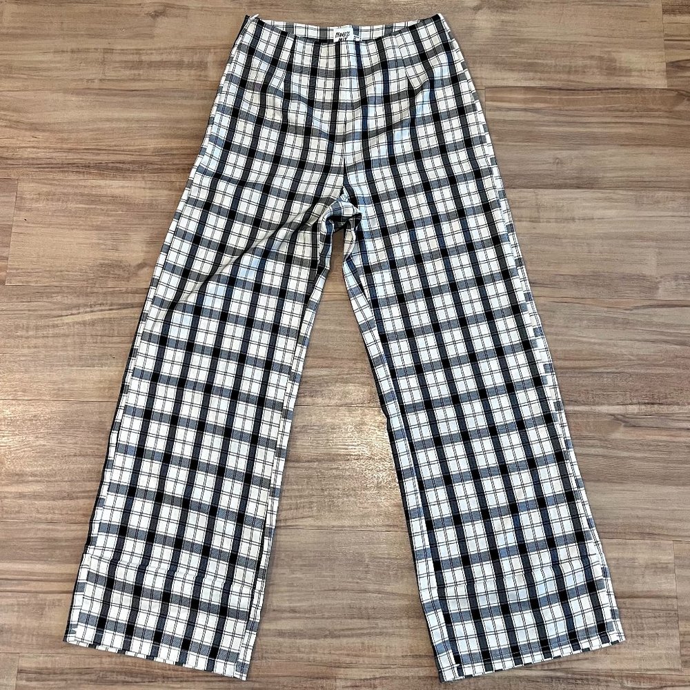 NWOT Princess Polly Euros Black and White Plaid Pants
